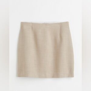 H&M Woven Skirt in Light Beige